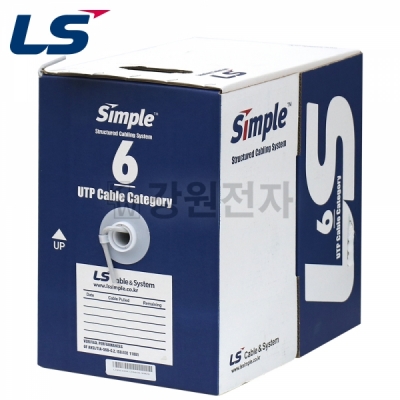 LS전선 CAT.6 UTP 케이블 300m (단선/그레이) LS CAT.6 UTP 300m(Gray)