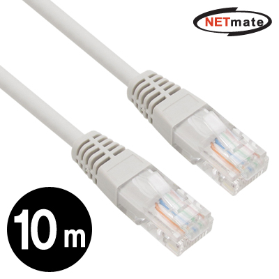 강원전자 넷메이트 CAT.5E UTP다이렉트 케이블(그레이) 10m NMC-U5100G