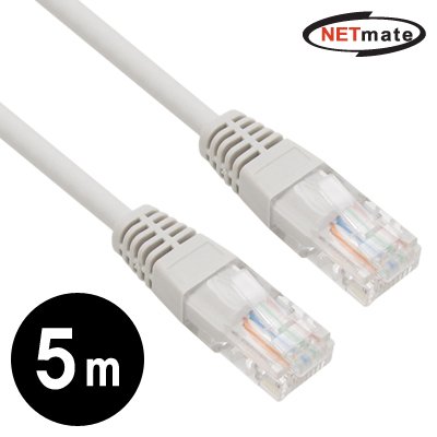 강원전자 넷메이트 CAT.5E UTP다이렉트 케이블(그레이) 5m NMC-U550G
