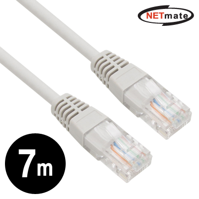 강원전자 넷메이트 CAT.5E UTP다이렉트 케이블(그레이) 7m NMC-U570G