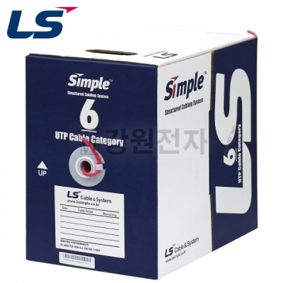 LS전선 CAT.6 UTP 케이블 300m (단선/레드) LS CAT.6 UTP 300m(Red)