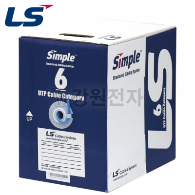 LS전선 CAT.6 UTP 케이블 300m (단선/블루) LS CAT.6 UTP 300m(Blue)