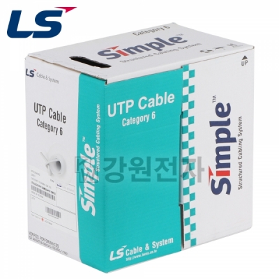 LS전선 CAT.6 UTP Slim 케이블 300m (28AWG/단선/그레이) UTP-G-C6G-E1VN-M 28AWG GY