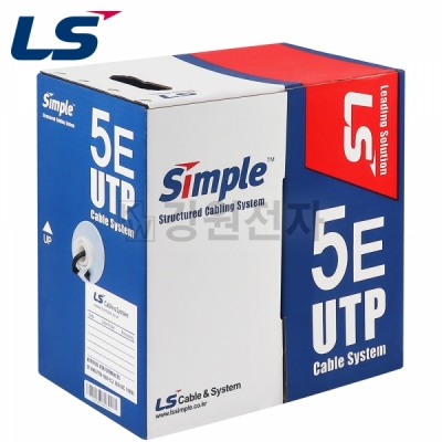 LS전선 CAT.5E UTP 옥외용 케이블 300m (단선/블랙) UTP-E-C5G-E1VN-M 4P BK