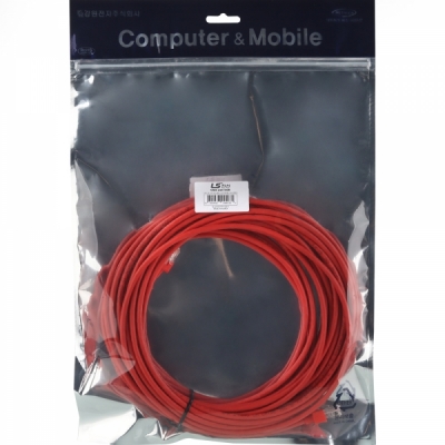 LS전선 CAT.5E UTP 랜 케이블 10m (레드) NMX-LS5100R