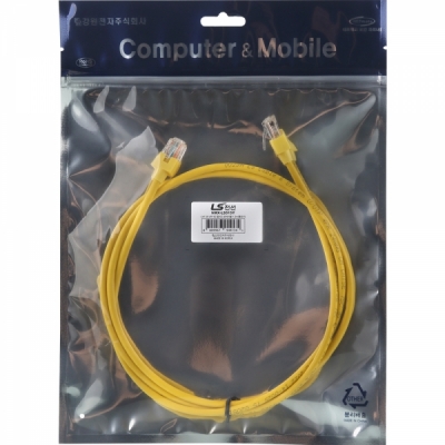 LS전선 CAT.5E UTP 랜 케이블 1.5m (옐로우) NMX-LS515Y