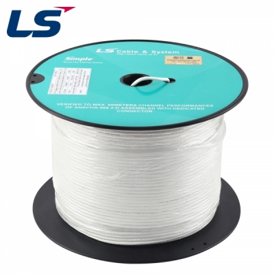 LS전선 CAT.6 UTP Slim 케이블 300m (28AWG/단선/화이트) UTP-G-C6G-E1VN-M 28AWG WH