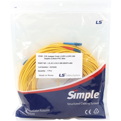 LS전선 LC-LC 싱글모드 광점퍼코드 40m LS-JC-LC/LC-SM-20DPV-400