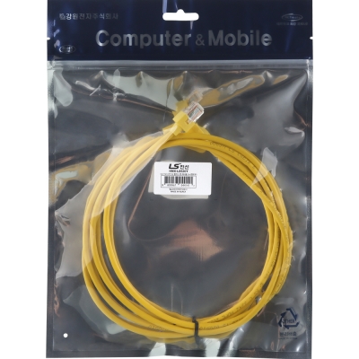 LS전선 CAT.5E UTP 랜 케이블 2m (옐로우) NMX-LS520Y