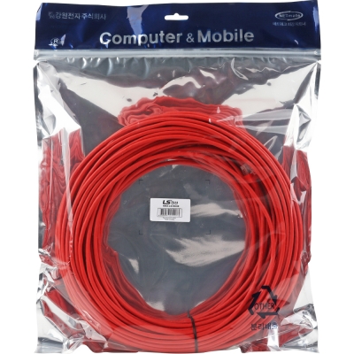LS전선 CAT.5E UTP 랜 케이블 50m (레드) NMX-LS5500R