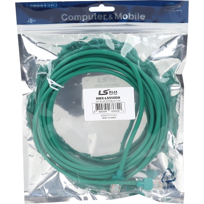LS전선 CAT.5E UTP 랜 케이블 5m (그린) NMX-LS550GN
