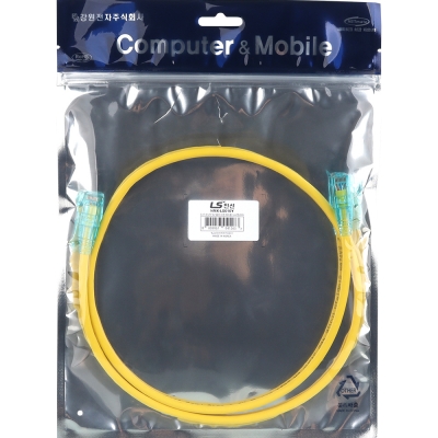 LS전선 CAT.6 UTP EZ 플러그 랜 케이블 1m (옐로우) NMX-LS610Y