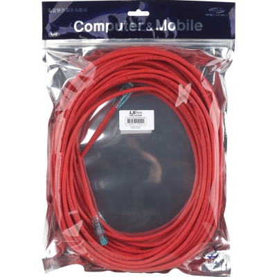 LS전선 CAT.6 UTP EZ 플러그 랜 케이블 20m (레드) NMX-LS6200R