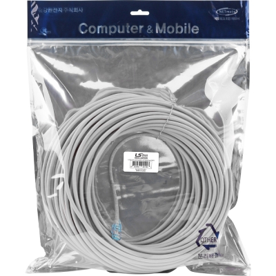 LS전선 CAT.6 UTP 랜 케이블 50m, 그레이 NMX-LS6500G